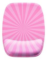 Mouse Pad Ergonomico Raios Rosa Efeito