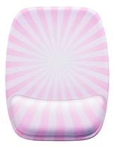 Mouse Pad Ergonomico Rosa Efeito Raios De Sol