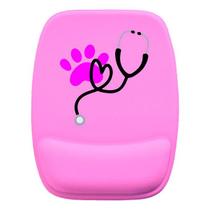Mouse Pad Ergonomico Rosa Veterinario Patinha Mouse Pad Ergonomico Rosa Veterinario Patinha