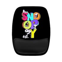 Mouse Pad Ergonomico Snoopy Colorido Escrita