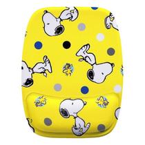 Mouse Pad Ergonomico Snoopy Fundo Amarelo Bolinhas