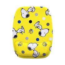 Mouse Pad Ergonomico Snoopy Fundo Amarelo Bolinhas