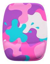 Mouse Pad Ergonomico Splash Colorido Rosa Azul