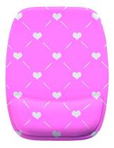 Mouse Pad Ergonomico Traços Coração Rosa