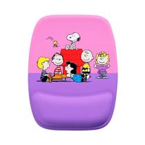 Mouse Pad Ergonomico Turma Snoopy Casinha Roxo