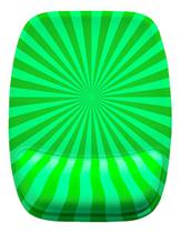 Mouse Pad Ergonomico Verde Efeito Raios De Sol