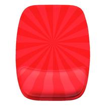Mouse Pad Ergonomico Vermelho Efeito Raios Sol