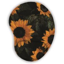 Mouse pad estampadas girassol com apoio para pulso