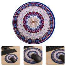 Mouse Pad Estampado Arabesco Mandala Oriental Apoio De Mouse Descanso Redondo 21cm Deskpad