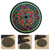 Mouse Pad Estampado Arabesco Mandala Oriental Apoio De Mouse Descanso Redondo 21cm Deskpad