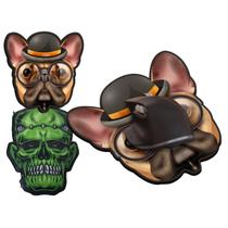 Mouse Pad Estampado de Cachorro ou Caveira Computador Animação