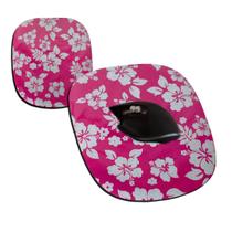 Mouse Pad Estampado de Flor Rosa para Computador Notebook Slim