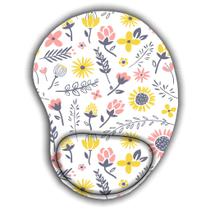 Mouse pad estampas florzinhas fofas com apoio ergonômico