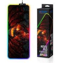 Mouse Pad Exbom Mp-Led3080C01 Com Borda De Led Rgb 7 Cores 30X80Cm
