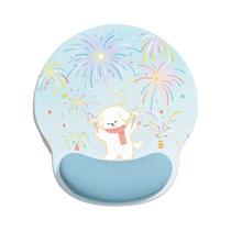 Mouse Pad Fireworks Dog Wrist Rest Silicone & Milk 188x227mm