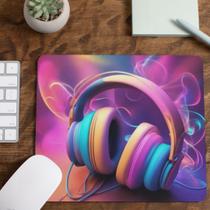 Mouse Pad Fone Feminino Tecido Emborrachado Pequeno 19x23 cm Mouse Pad Fone Feminino Tecido Emborrachado Pequeno 19x23 cm