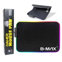Mouse Pad Gamer com Led RGB USB tecido Impermeável BM-781 - B-MAX