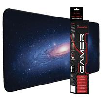 Mouse Pad Gamer De Tecido Neoprene Speed 70cm X 35cm Galáxia