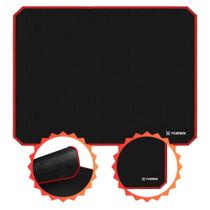 Mouse Pad Gamer Fortrek Speed Borda Cor Vermelha Para Mouse Redragon Razer Logitech Fps Alta Precisão Base de Microfibra 32x24cm