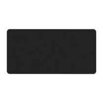 Mouse Pad Gamer Grande 70x35cm Borda Costurada Emborrachado Preto Liso - EXBOM