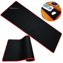 Mouse Pad Gamer Grande Bordas Vermelho RED30VM