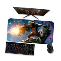 Mouse pad Gamer Grande - GUARDIÕES DA GALÁXIA GROOT E ROCKET RACCOON 1 - 90x40 80x40 60x40 70x30