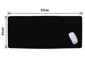 Mouse Pad Gamer Grande Preto Liso Sem Estampa 57 X 31cm Pronta entrega - QCS