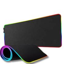 Mouse PAD Gamer Grande Ultra performance com LED Colorido na borda - Exbom