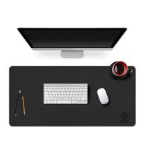 Mouse Pad Gamer Preto 60x40 90x40 25x20 DeskPad + Porta Copos De material sintético