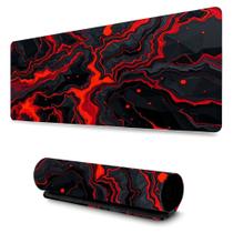 Mouse Pad Gamer Profissional Grande Confortavél Anti Derrapante 90x40cm lava Vulcânica