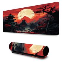 Mouse Pad Gamer Profissional Grande Confortável Anti Derrapante 90x40cm Paisagem Oriental
