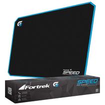 Mouse Pad Gamer Speed Borda Costurada Azul Para Mouse Fps Razer Logitech Alta Precisão Base Emborrachada de Microfibra 350X440mm