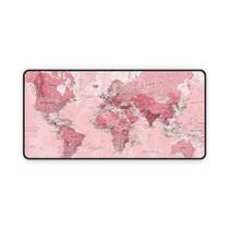 Mouse Pad Gamer Speed Extra Grande 120x40 cm - Mapa Rosa