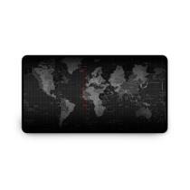 Mouse Pad Gamer Speed Extra Grande 80x40 cm - Mapa Mundi Preto