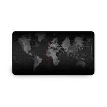 Mouse Pad Gamer Speed Extra Grande 80x40cm Mapa Mundi Preto