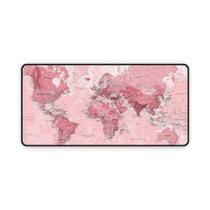 Mouse Pad Gamer Speed Extra Grande 90x40 cm - Mapa Rosa