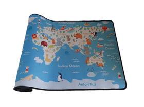 MOUSE PAD GAMER SPEED GRANDE 70x35CM - MAPA MUNDI ANIMAIS