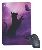 Mouse Pad Gatinho E Borboleta Fofo Plano Mouse Pad Gatinho E Borboleta Fofo Plano