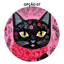 Mouse Pad Gatos Engraçados Redondo 19cm Antiderrapante Mouse Pad Gatos Engraçados Redondo 19cm Antiderrapante