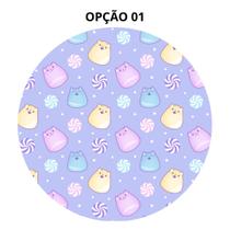 Mouse Pad Gatos Fofos Redondo 19cm Borracha Antiderrapante Mouse Pad Gatos Fofos Redondo 19cm Borracha Antiderrapante
