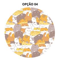 Mouse Pad Gatos Fofos Redondo 19cm Borracha Antiderrapante Mouse Pad Gatos Fofos Redondo 19cm Borracha Antiderrapante
