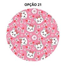 Mouse Pad Gatos Fofos Redondo 19cm Borracha Antiderrapante