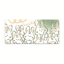 Mouse pad grande 800x300x0,2 cm com base de borracha antiderrapante Bunny
