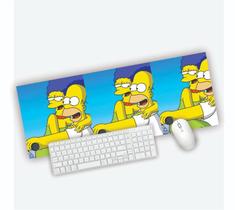 Mouse Pad Grande Gamer Casal Simpsons - Criative Gifts