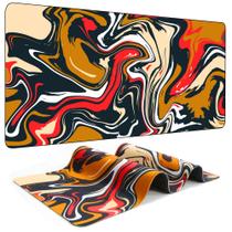 Mouse Pad Hamowtux - Design Marmorizado Fluido 100x43cm