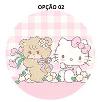 Mouse Pad Hello Kitty Redondo 19cm Borracha Antiderrapante