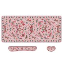 Mouse pad iCasso XXL 90x40 cm com apoio de pulso rosa