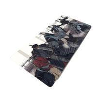 Mouse Pad Kawaii De Menina Anime Preto E Branco Com Flores Para Laptop E Teclado De Jogos C-chainsaw