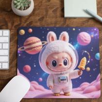 Mouse Pad Labubu Astronauta Tecido Emborrachado Pequeno 19x23 cm Mouse Pad Labubu Astronauta Tecido Emborrachado Pequeno 19x23 cm