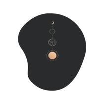 Mouse pad lua planeta e sol com apoio